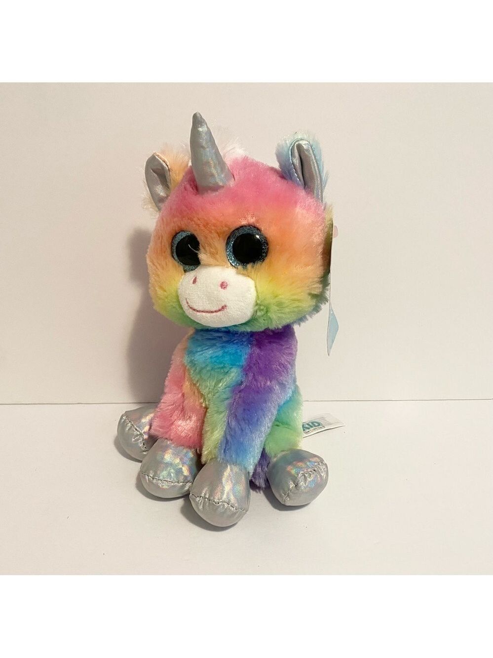 Walmart Unicorn Rainbow Plush Sparkle Blue Eyes Stuffed Animal Glitter New Gift